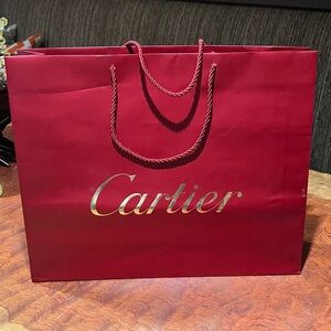 Cartier Extra Large 21.25” x 17” x 5.25” Heavy Paper Stock Shopping Bag